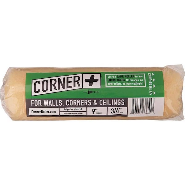 Corner + Roller Corner + Roller Polyester 9 in. W X 3/4 in. Paint Roller Cover 1 pk 76534 - main